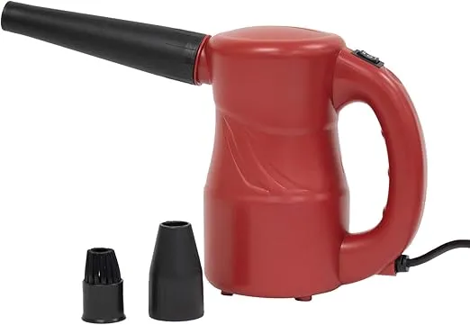 XPOWER A-2S Cyber Duster Electric Air Duster for Dusting, Drying, Inflating, Blowing, Car Detailing, Computer, Leaf Blowing, 90 CFM, 2 Nozzles + 1 Brush, High Performance Motor, Eco-Friendly, Red
