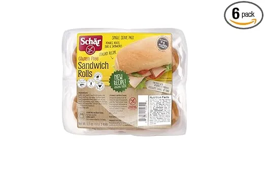 Schar Gluten Free Sub Sandwich Rolls, 5.3 Ounce (Pack of 6)