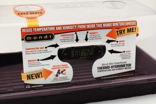 MONDI Mini Greenhouse Thermo-Hygrometer