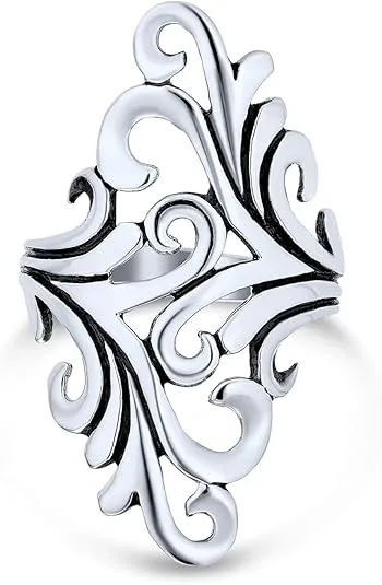 Geometric Unique Fashion Statement Full Finger Ring For Women For Teen .925 Sterling Silver