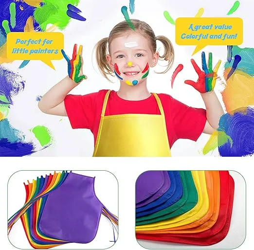 lyivssuy Children's Artists Fabric Aprons - Classroom,Kitchen, Community Event, Crafts