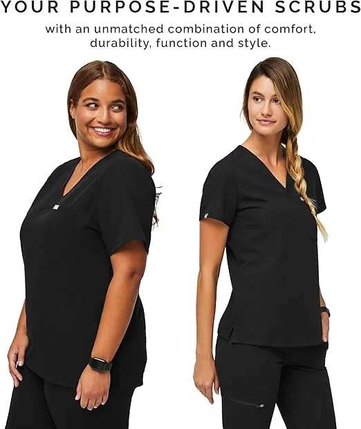 FIGS Catarina Scrub Tops for Women — Classic Fit, 1 Pocket, Four-Way Stretch, Anti-Wrinkle Women’s Medical Scrub Top