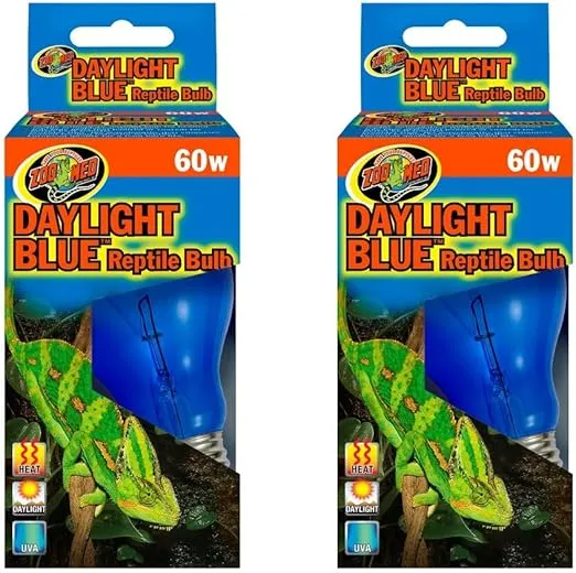 Zoo Med Daylight Blue Reptile Bulb [Set of 2] Watt: 60 Watts