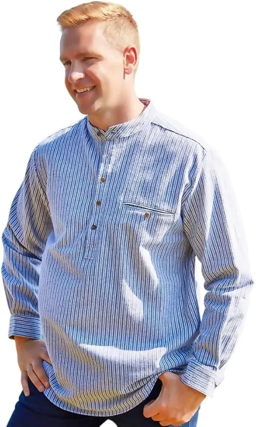 Flannel Cotton Grandfather Shirt