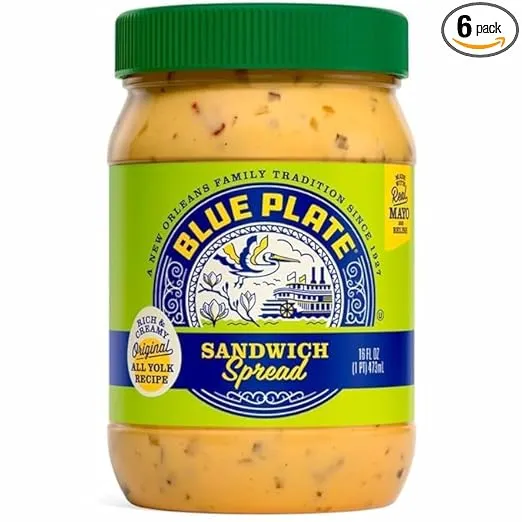 Blue Plate Sandwich Spread, 16 Ounce Jar (Pack of 6)