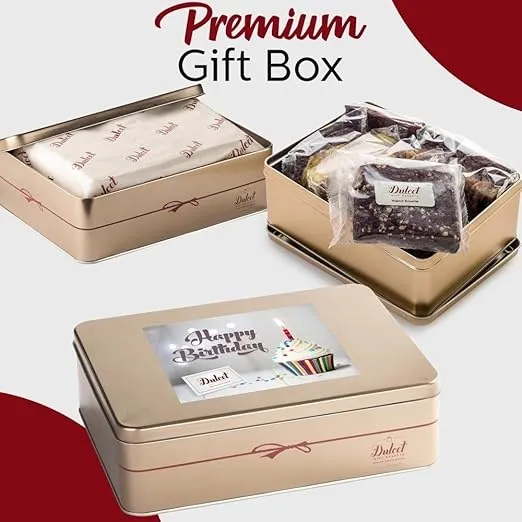 Dulcet Gift Baskets Birthday Tea Loaf Assortment with Fresh Baked Marble, Apple cinnamon & Pumpkin Cake Balloons & Candles Top Birthday Gift for Mom, Dad, Him, Her, College Student, Teens, Friends,