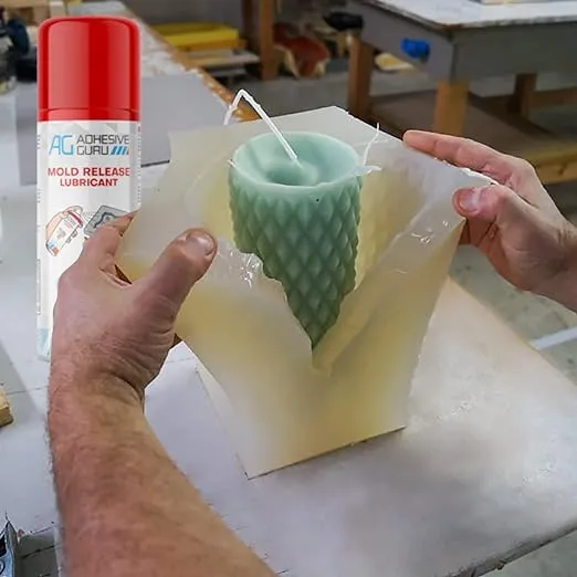 Adhesive Guru Silicone Mold Release Spray for Epoxy Resin (2 x 13.5 fl oz) Aerosol Release Agent and Silicone Lubricant (2 Pack)