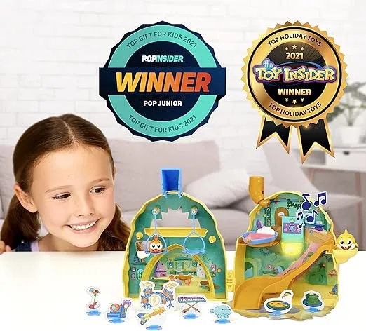 WowWee Baby Shark's Big Show! Shark House Playset – Lights and Sounds Toddler Playset – Interactive Baby Shark Toy