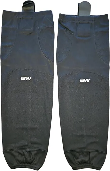 GameWear SK6500 Pro Series Hockey Socks, Textured Polyester, Single-Tone Design, Black