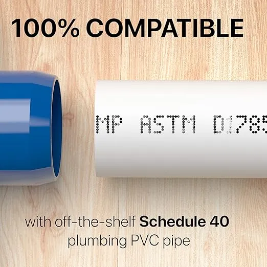 FORMUFIT 1" 3-Way PVC Elbow Furniture Grade Fitting in Blue, 1.315" Actual ID, (Pack of 4), Made In USA, UV-Resistant, Impact-Proof, Easily Build 3-Point Corners with PVC Pipe - F0013WE-BL-4