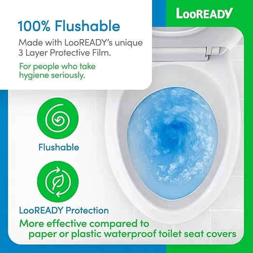 Individually Wrapped Toilet Seat Covers Disposable Flushable - Deluxe Premium Quality Travel Essential - Extra Thick and Large - Sample Size 5 pack
