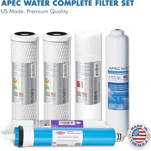 APEC Water Systems Top Tier Supreme Certified Alkaline Mineral pH+ High Flow 90 GPD 6-Stage Ultra Safe Reverse Osmosis Drinking Water Filter System (Ultimate RO-PH90)