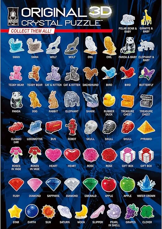 BePuzzled, Rubber Duck Original 3D Crystal Puzzle, Collect Them All, for Puzzlers Ages 12 and Up