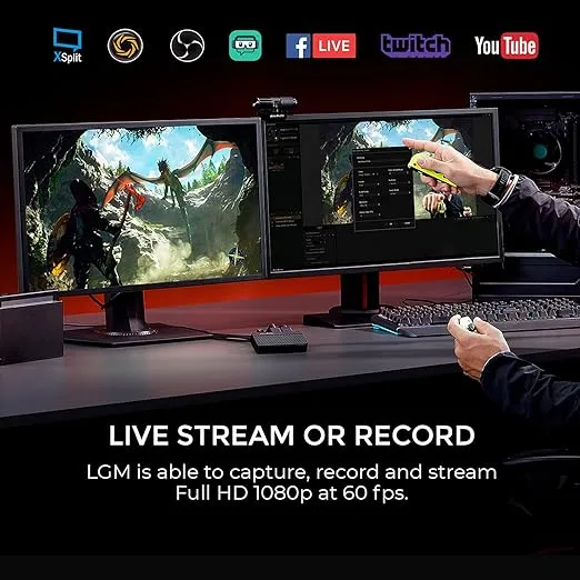 AVerMedia Live Gamer Mini, 1080p60 Capture Card with HDMI Pass-Thru, Plug & Play, for OBS, Xbox Series X/S, PS5, Switch, Win 11/macOS 12 (GC311)