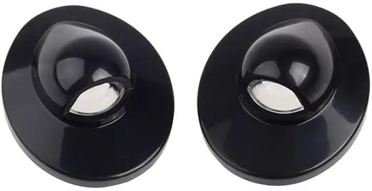 HERCOO License Plate Lights Lamp Lens Black Housing Compatible with 1999-2015 F150 F250 F350 F450 F550 Super Duty Bronco Excursion Expedition Explorer Ranger Pickup Truck Step Bumper, Pack of 2