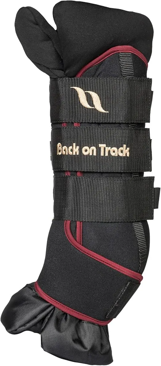 Back on Track Royal Quick Wraps Deluxe - Equestrian Sport Flexible Supportive Protective Horse Leg Wraps with Hook & Loop Closure, Pair, Wine - 14" - M