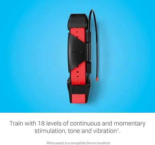 Garmin TT™ 15X Dog Device, Tracking and Training Dog Device with Collar, 18 Levels of Stimulation, Rugged and Water-Resistant, High-Sensitivity GPS, Red