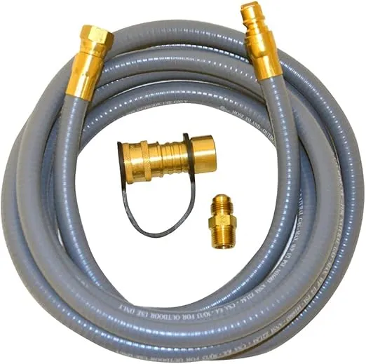 Mr. Heater F273720 12 Foot Natural Gas and Propane Gas Hose Assembly 3/8' Female Pipe Thread x 3/8" Male Flare Quick Disconnect,Multi,