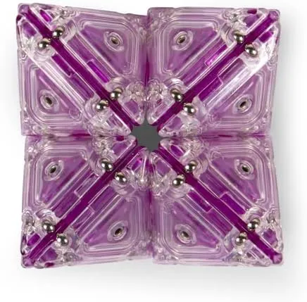 Speks Geode Pyramid - Magnetic Fidget Toy for Adults & Teens 14+ | Sensory Gadget for Stress Relief, Office Desk Toy Present, Christmas Gift, Holiday Stocking Stuffer | 12-Piece Set - Quartz
