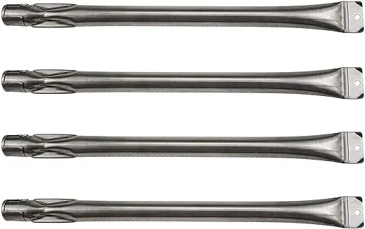 17 inch Stainless Steel Grill Burner Tubes Replacement for Bakers and Chefs GR2039201-MM-00, ST1017-012939, GR2039201-BC-00, Members Mark Gas Grill, 4 Pack Pipe Burners for Sams, Uniflame, Grill Chef