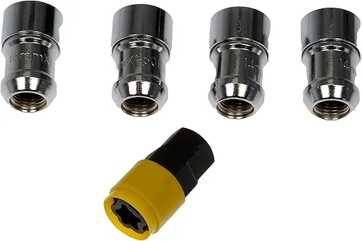 Dorman 712-680 M14-1.50 Deep Wheel Lock Set (4 Locks & 1 Key) Compatible with Select Models