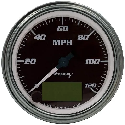 3-3/8 Dia Speedometer 0-120 MPH Chrome Elec