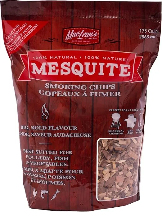 MacLean's Authentic Mesquite Wood Smoking Chips, 175 Cu. in. Bag