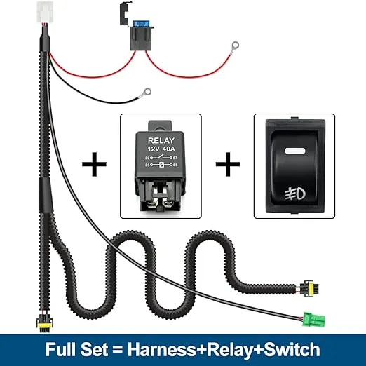 H11 H8 880 Fog Light Wiring Harness for Su'baru 2009-2014 Impreza WRX STI 2017-2020 BRZ w/OEM Factory Style ON/Off Switch Kit & 40A Relay Fog Lamps Socket Wire Connector for LED Fog Driving Lights