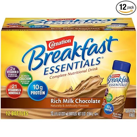 Carnation Breakfast Essentials Ready to Drink, Rich Milk Chocolate, 8 fl oz Bottle