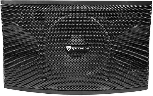 Rockville Pair KPS12 12" 3-Way 1600 Watt Karaoke Speakers+Wall Brackets/MDF, Black