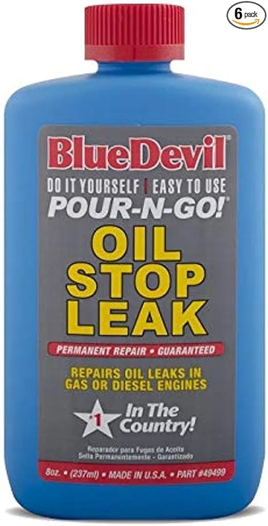 Blue Devil 49499 Engine Oil Stop Leak - 8 Ounce (Pack of 6)