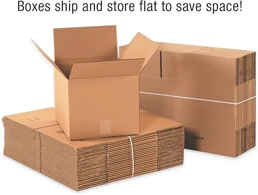 PARTNERS BRAND 8x6x5 Corrugated Boxes, Small, 8L x 6W x 5H, Pack of 25 | Shipping, Packaging, Moving, Storage Box for Home or Business, Strong Wholesale Bulk Boxes