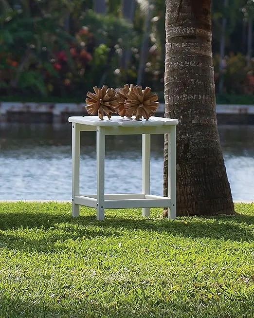 POLYWOOD SBT18LI South Beach 18" Outdoor Side Table, Lime