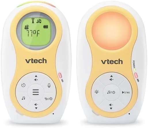 VTech DM1215 Enhanced Range Digital Audio Monitor with Dual Unit Rechargable Battery & Night Light (Renewed)