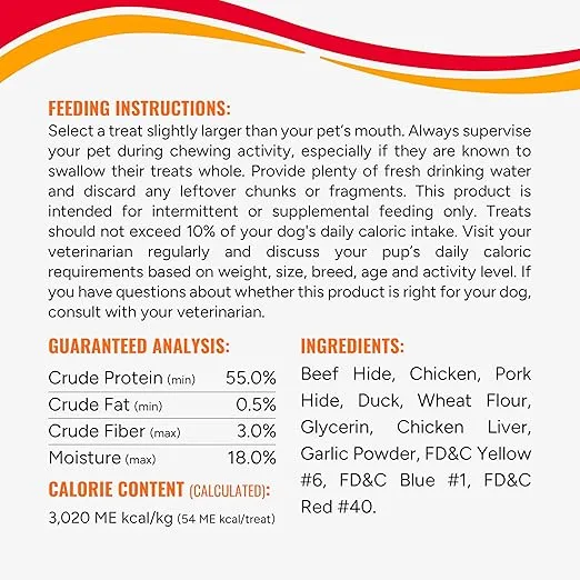 Good'N'Fun Triple Flavored Rawhide Kabobs for Dogs, Treats for Dogs, 48 oz