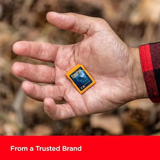 SanDisk 32GB 2-Pack Outdoors HD SDHC UHS-I Memory Card (2x32GB) - Up to 100MB/s, C4, Trail Camera SD Card - SDSDBNN-032G-GN6V2