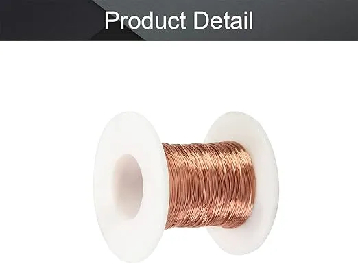 Fielect 0.27mm Inner Dia Magnet Wire Enameled Copper Wire Winding Coil 164Ft Length QA-1-155 Model Widely Used for A Variety of Motors