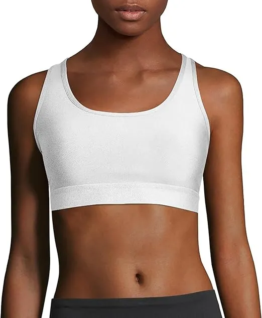 Hanes Women’s Wireless Racerback Sports Bra, Moisture-wicking Compression Support Bra