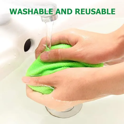 XINDELL Windshield Cleaner Tool - Portable Car Interior Window Cleaning Kit with Extendable Handle, 4 Microfiber Towel Pads, Auto Glass Wiper for Windshield, Trucks, SUVs, RVs, and Home Windows