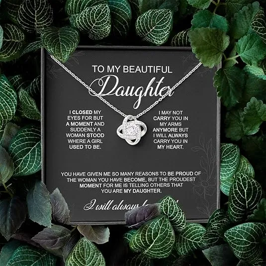 Daughter Necklace from Dad - Father Daughter Necklace Gifts Birthday Gifts For Daughter Christmas Graduation Valentine, Idea Gifts For Daughter, Father Daughter Necklace