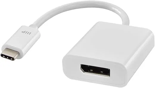 Monoprice USB-C to DisplayPort 1.2 Adapter - Plug-n-Play, Supports Resolutions up to 4k @60Hz, White - Select Series