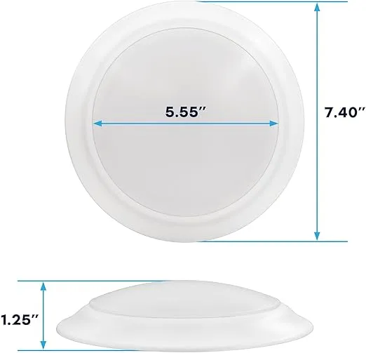 LUXRITE 6 Inch LED Disk Lights, Dimmable Flush Mount Ceiling Light, 5CCT Selectable 2700K 3000K 3500K 4000K 5000K, 12.5W, 1000LM, Surface Mount Light Fixture, Damp Rated, Energy Star, ETL