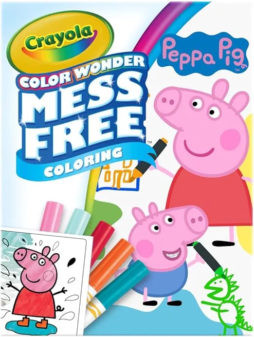 Crayola Peppa Pig Color Wonder Activity Set, Mess Free Peppa Pig Coloring Pages for Toddlers, Peppa Pig Toys & Gifts, Stocking Stuffers