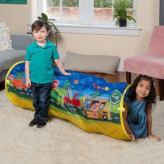 Cocomelon Tunnel for Toddlers Pop Up Play Tunnel Tent for Kids to Crawl Through | Collapsible and Portable Toy