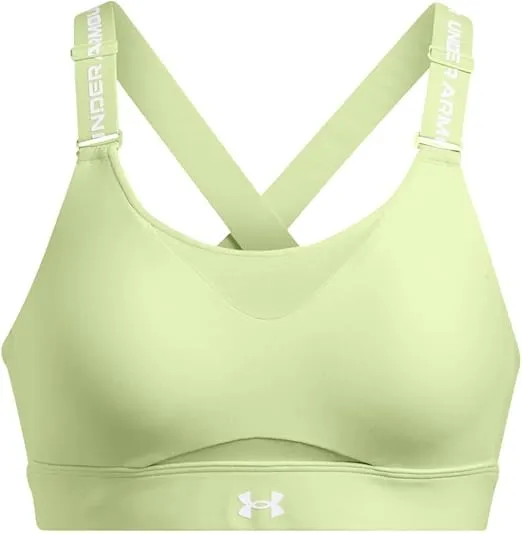 Under Armour Womens Infinity High Impact Sports Bra, (384) Retro Green / / White, X-Large A-C