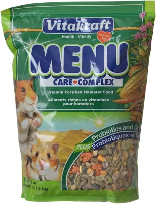 Vitakraft Menu Premium Hamster Food - Alfalfa Pellets Blend - Vitamin and Mineral Fortified 2.5 Pound (Pack of 1)