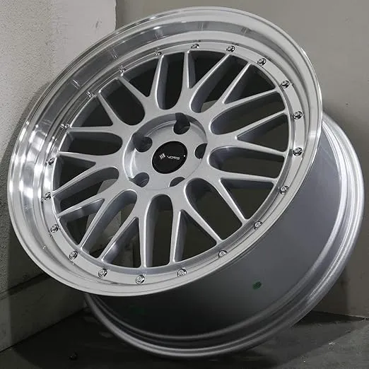 19x8.5 Vors VR8 5x114.3 35 Silver Wheel Rim 73.1