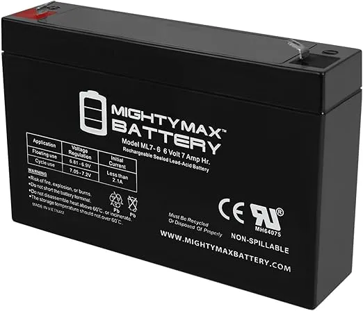 Mighty Max Battery 6V 7Ah SLA Battery Replacement for Ritar RT670, RT 670