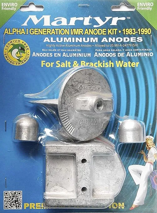 Martyr AMZLPHAGEN1KITA Alumium Anode Kit for Mercruiser Alpha I Generation I