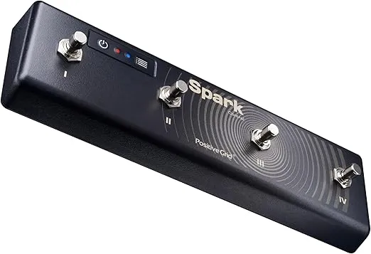 Positive Grid Spark Control Wireless Guitar Footswitch Pedal Controller for Spark Guitar Amplifier and Mobile App with Backing Tracks